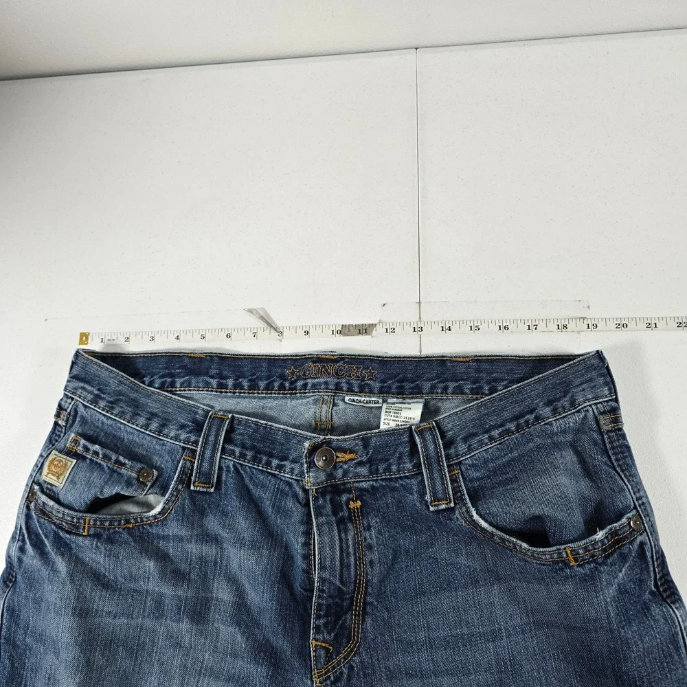 Cinch Carter Mens Relaxed Fit Western Jeans Blue MB96134001 38x34